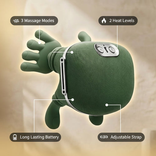3 massage modes
2 heat levels
long lasting battery
adjustable stra